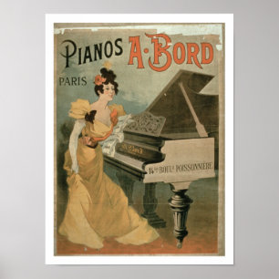 「A. Bord Pianos、パリ」のための広告(色 ポスター