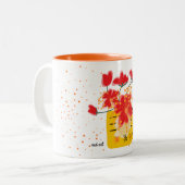 A bouquet flowers Two-Tone coffee mug ツートーンマグカップ (正面左)