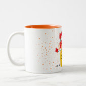 A bouquet flowers Two-Tone coffee mug ツートーンマグカップ (左)