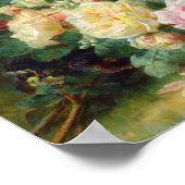  A Bouquet Of Cabbage Roses ポスター (角)