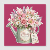 A bouquet of flowers in a watering can for mom  (正面)