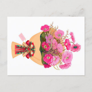 A bouquet of pink flowers canvas Print シーズンポストカード