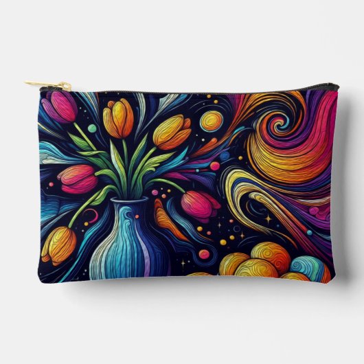 A bouquet of radiant tulips アクセサリーポーチ (正面)