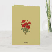 A Bouquet Of Red Roses Vector Art Illustration カード (裏面)