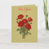 A Bouquet Of Red Roses Vector Art Illustration カード (正面)