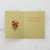 A Bouquet Of Red Roses Vector Art Illustration カード (内部)