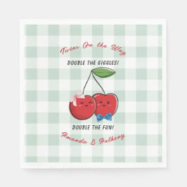 A Boy and Girl Twins Baby Shower  スタンダードランチョンナプキン