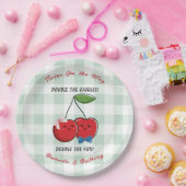 A Boy and Girl Twins Baby Shower ペーパープレート (パーティー)