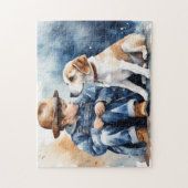 A boy and his dog ジグソーパズル (縦)