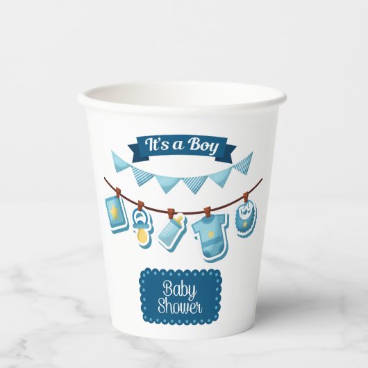 A Boy Baby Showerの紙 紙コップ (正面)
