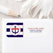 A Boy Blueいかり&住所 シールストライプズ ラベル (インサイチュ)