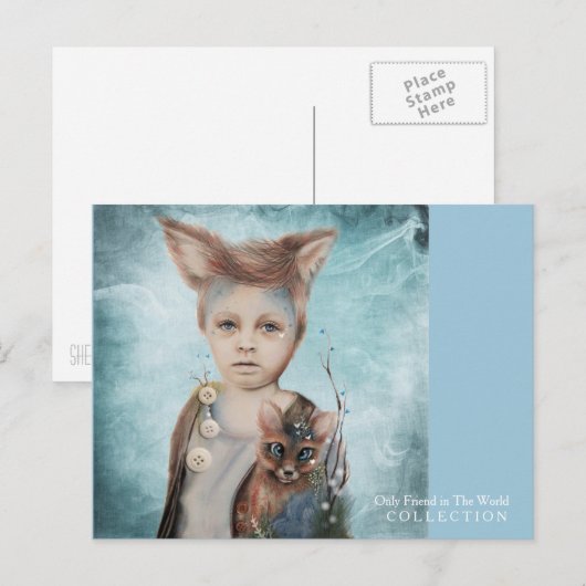 A Boy & Hisキツネ葉書 ポストカード (正面/裏面)