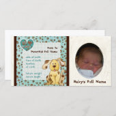 A Boy's Friend 最高の Photo  Birth Announcement 案内状 (正面/裏面)