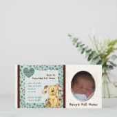 A Boy's Friend 最高の Photo  Birth Announcement 案内状 (スタンド正面)