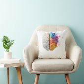 A brain divided between logical and creative sides クッション (椅子)