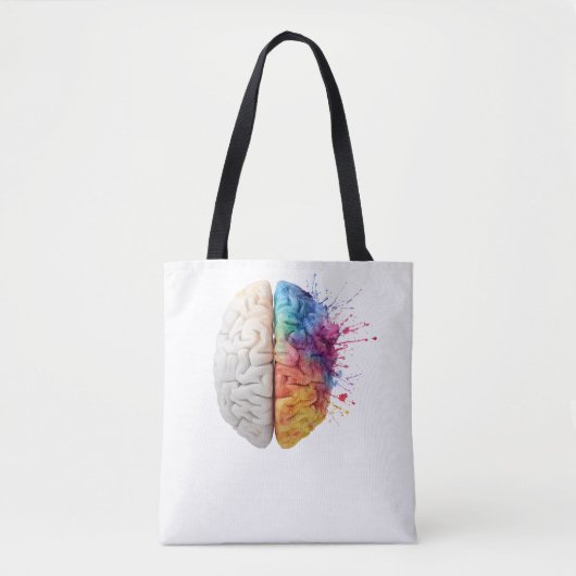 A brain divided between logical and creative sides トートバッグ (正面)