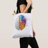 A brain divided between logical and creative sides トートバッグ (クローズアップ)