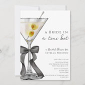 A Bride a Tini Bit Dirty Martiniブライダルシャワー 招待状 (正面)