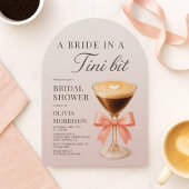 A Bride in a Tini Bit Martini Bridal Shower 招待状