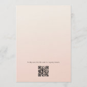 A Bride in a Tini Bit QR Code Bridal Shower 招待状 (裏面)
