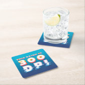 A bright, retro-digital coaster スクエアペーパーコースター (インサイチュ)