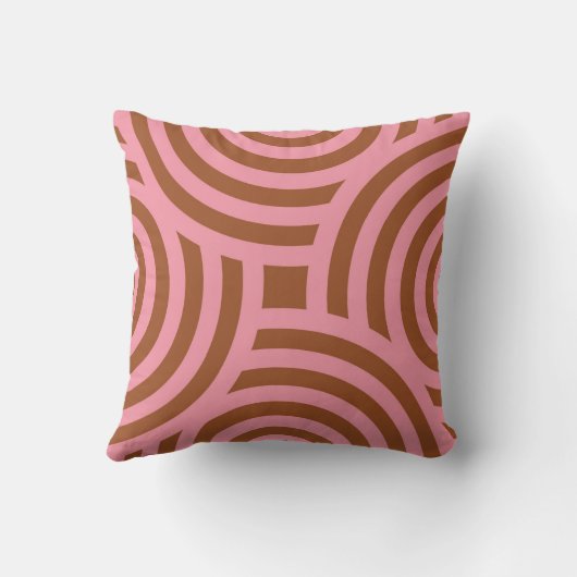 a brown pink cute  クッション (裏面)