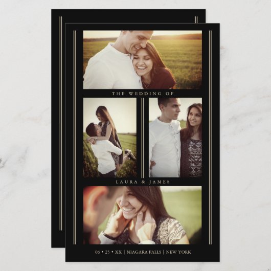 A. Budget Blackトレンディーの4枚結婚の写真に掲載 (正面/裏面)