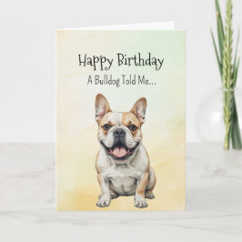 A Bulldog Personality Birthday Fun Animal カード