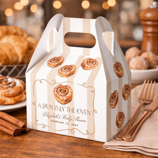 A Bun in the Oven Cinnamon Roll Theme Baby Shower フェイバーボックス
