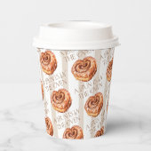 A Bun in the Oven Cinnamon Roll Theme Baby Shower 紙コップ (裏面)