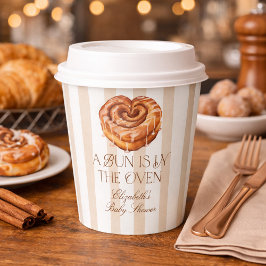 A Bun in the Oven Cinnamon Roll Theme Baby Shower 紙コップ