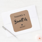 A Bundt'ch感謝していギフトラベル、Bundt Cakeラベル、Kraft スクエアシール (封筒)