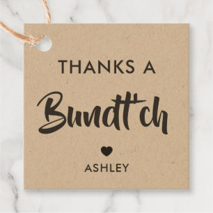 A Bundt'ch感謝していギフトラベル、Bundt Cakeラベル、Kraft フェイバータグ