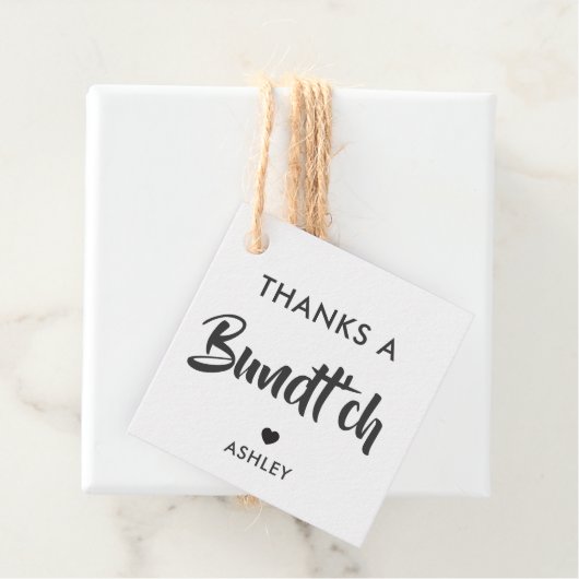 A Bundt'ch感謝していギフトラベル、Bundt Cakeラベル、Kraft フェイバータグ (インサイチュ)