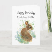 A Bunny Rabbit Personality Birthday Fun Animal カード (正面)