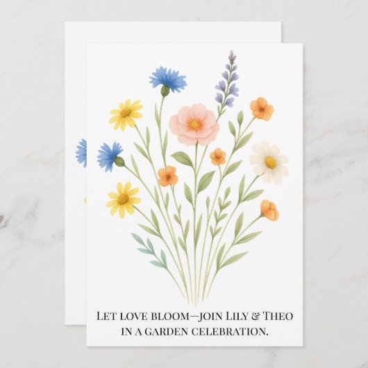 A burst of springtime joy 招待状 (正面/裏面)