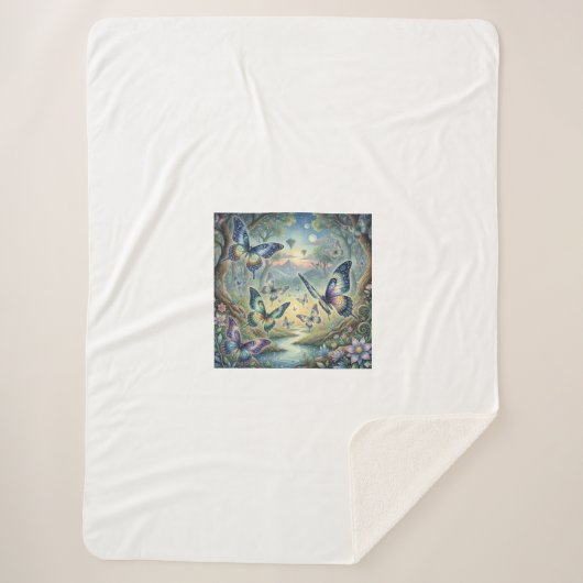 A Butterfly Dreamscape シェルパブランケット (正面)