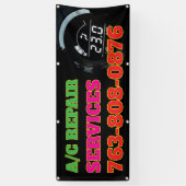 A/Cリペアサービスのカスタムバナー 横断幕 (縦)