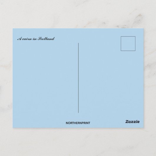 A Cairn in Scotland ポストカード (裏面)