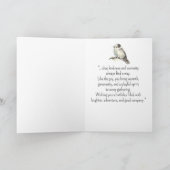 A Canada Gray Jay Personality Birthday Fun Bird カード (内部)