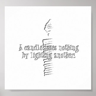 A candle loses nothing ポスター