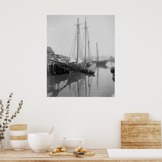A Cape Ann Fishing Schooner ポスター (キッチン)