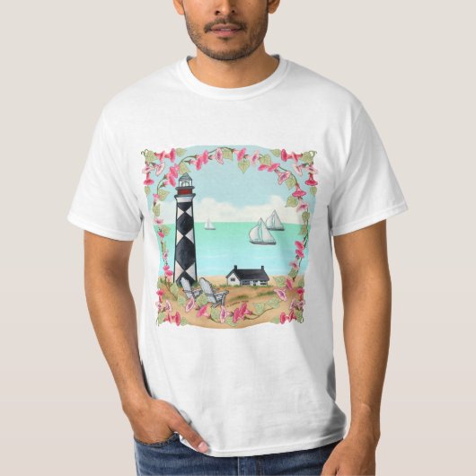 A Cape LookoutライトハウスTシャツ Tシャツ (正面)