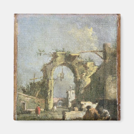 A Capriccio – 遺跡、18世紀 マグネット (正面)