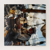 A Captain building a Ship in a Bottle ジグソーパズル (横)