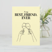 A card in soft yellow for best friends ever シーズンカード (スタンド正面)