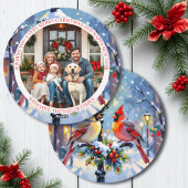 A Cardinal Christmas Photo Template Personalized シーズンカード