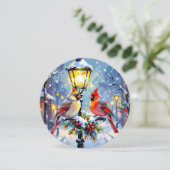 A Cardinal Christmas Photo Template Personalized シーズンカード (スタンド正面)