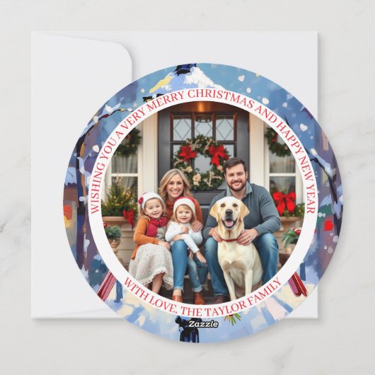 A Cardinal Christmas Photo Template Personalized シーズンカード (裏面)
