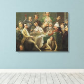 A Caricature Group、c.1776(キャンバス上の油) キャンバスプリント (インサイチュ (ウッドフロア))
